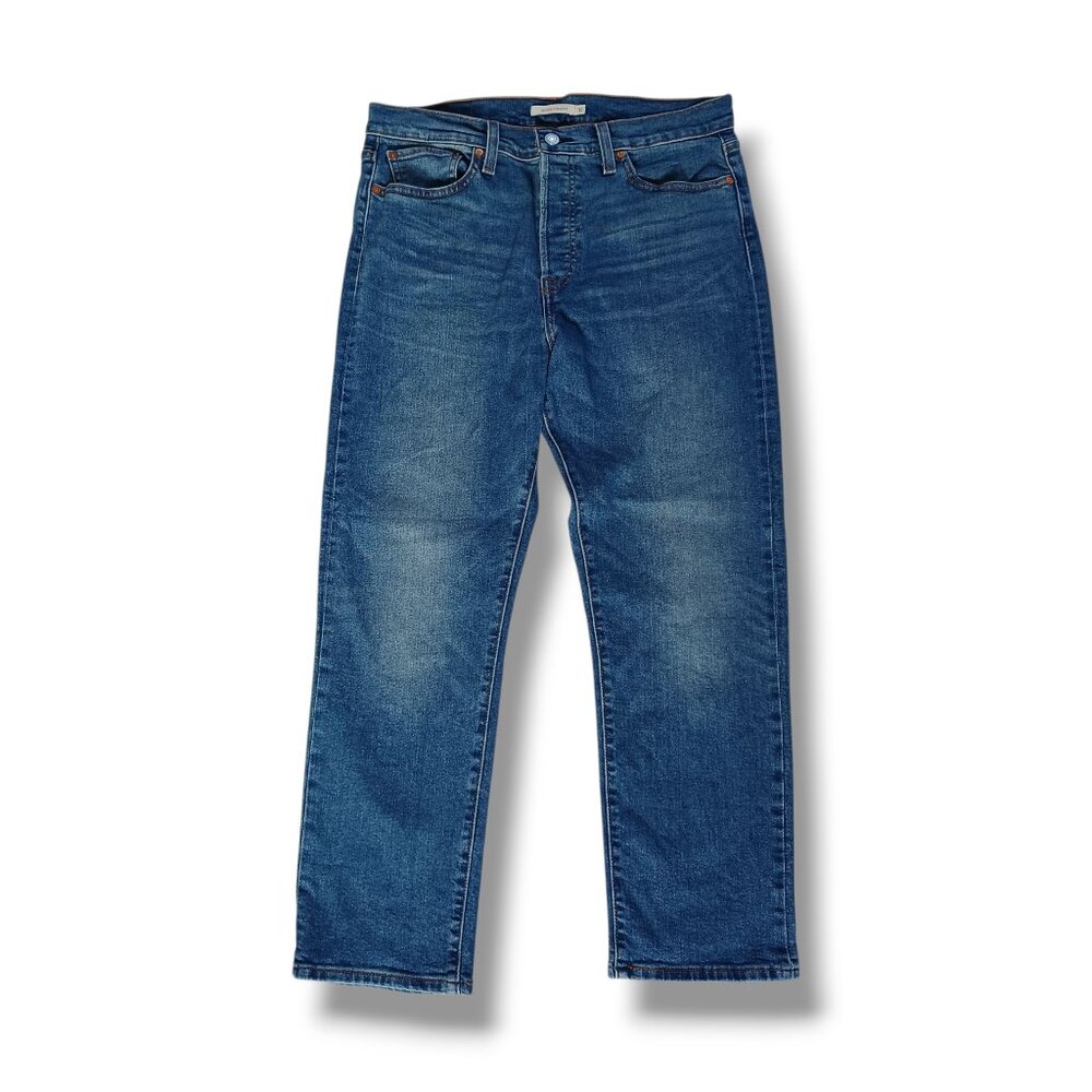 Levi's Womens Wedgie Jeans Straight Highrise Stretch Button Fly 90s Size 32x28